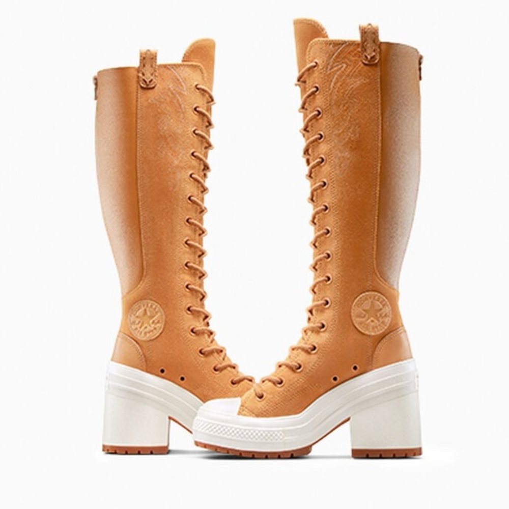 Converse Chuck 70 De Luxe Heel XXHi Suede Platform Western Lace Up Boot Sneaker